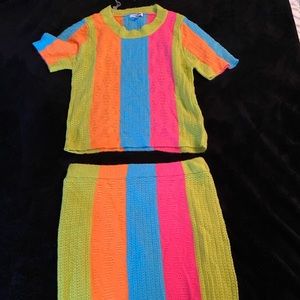 Colorful fashion nova matching set